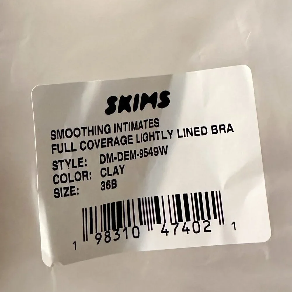 NWT SKIMS Smoothing Intimates Full Coverage Lightly Lined Bra in Clay - 36B - Picture 9 of 9
